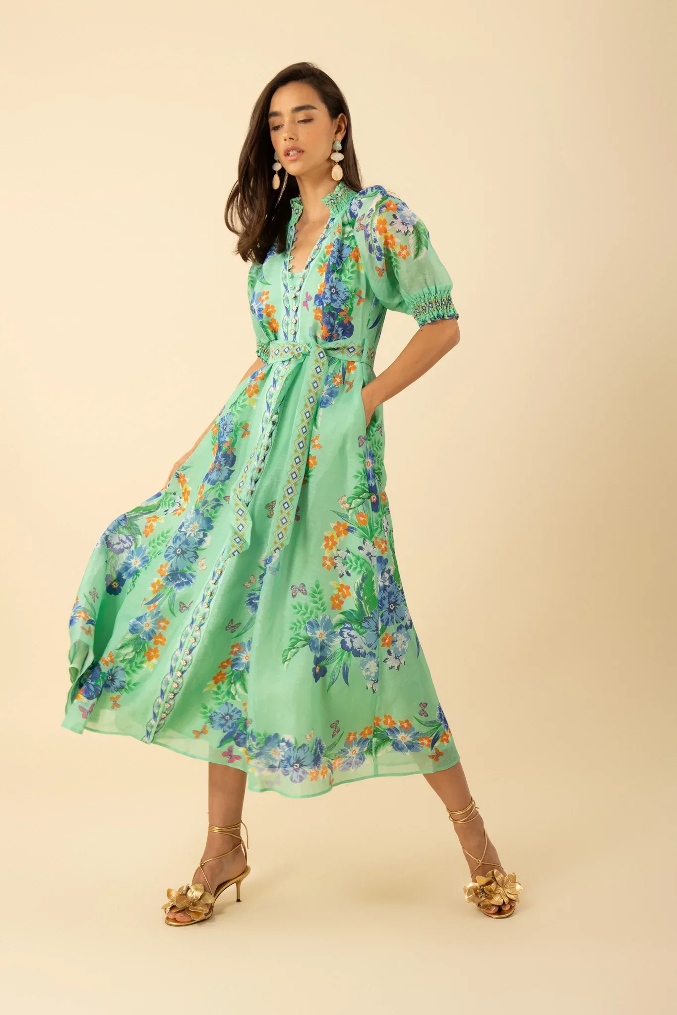 Mint Alaya Linen Maxi Dress MNT 4